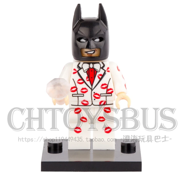 Beste SingleSale 2017 De BATMAN MOVIE Kiss Kiss Smoking Pak Batman SUPER HEROES Bouwstenen minifig Figuren Speelgoed Geschenken