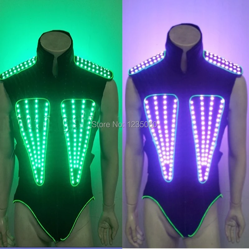 Free shipping LED ballroom Costume/RGB Light up led Jacket / DJ Womens