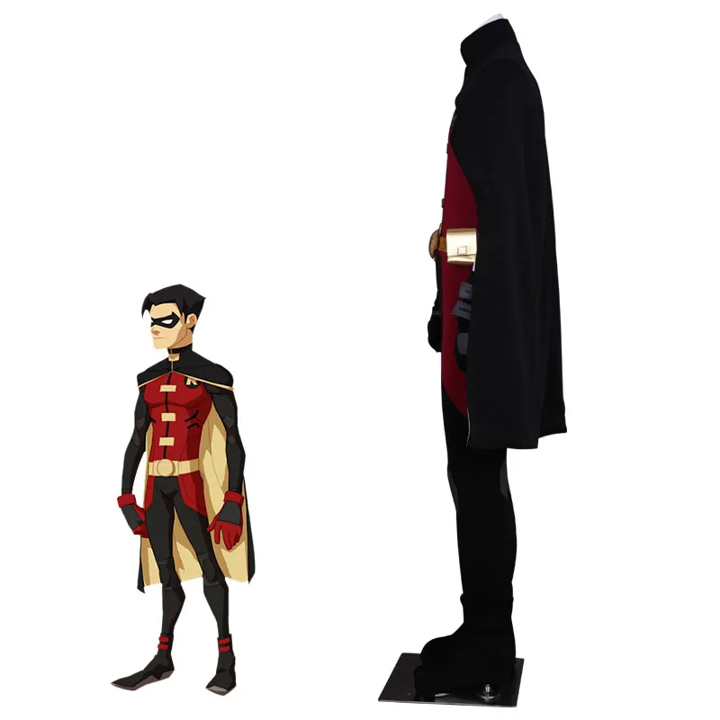 Teen titans junior justice league robin костюм в стиле косплей мужской комбинезон