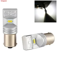 2*Error Free For Car High Power S25 1156 BA15S 80W 1000LM P21W LED Bulb White Turn Signals Backup Reverse Lights Fog Lamps DRL