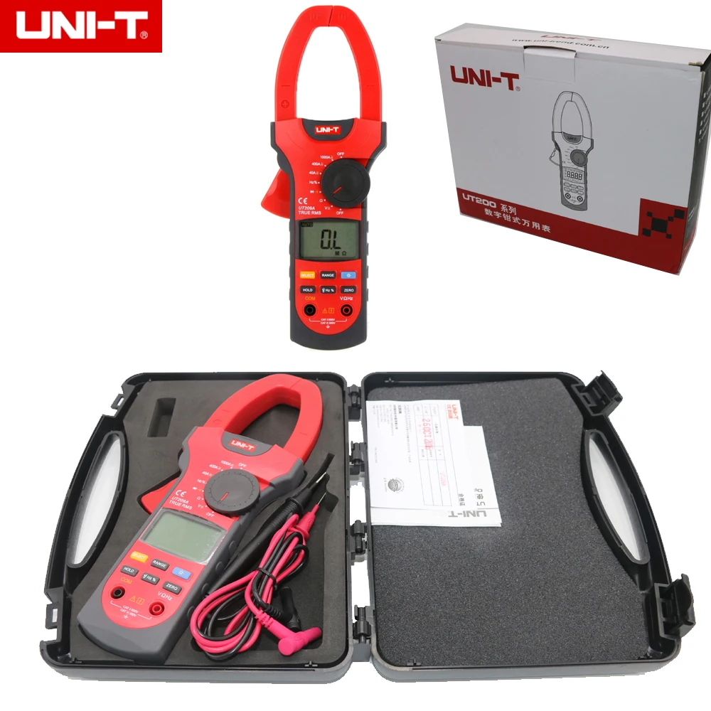 

UNI-T UT209A True RMS 4000 Count Digital Clamp Multimeters W/ Analogue Bar Graph & Peak Max/Peak Min Mode with retail box