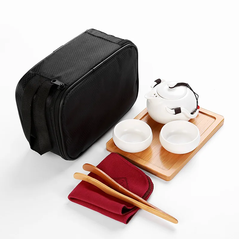 1 горшок 2/4 чашек, керамический чайник Gaiwan, чайная чашка для пуэр, китайский чайный горшок, портативный чайный набор, посуда для напитков с пакетами, чашки
