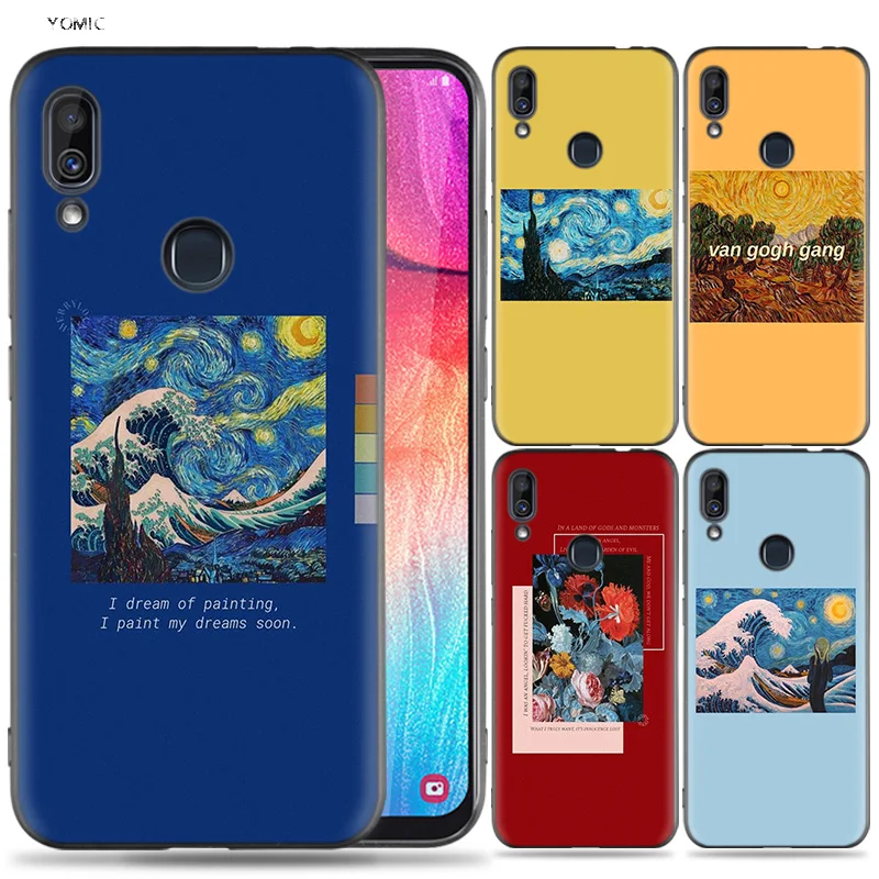 

Silicone Case for Samsung Galaxy A30 A50 A10 A20 A70 A40 M10 M20 M30 A6 A8 J4 J6 J8 Plus A7 A9 2018 Van Gogh Oil Painting thin