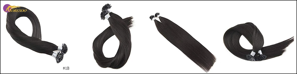 Moresoo прямой Fusion Кератиновый плоский кончик машина сделанная Remy человеческие волосы для наращивания 1,0 г/локон 50 г/упак
