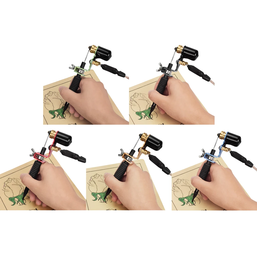 Complete Tattoo Kits for Beginners Tattoo Grips Grommets Rubber Bands Tips Tubes Tattoo Machine Supplies Set, 5 Colors Available