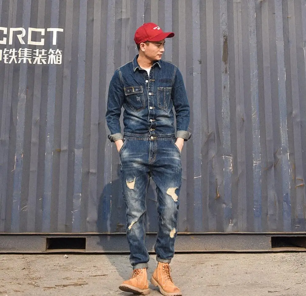 Japanese Men's Retro Casual Trousers Slim Cowboy Jacket Teenage