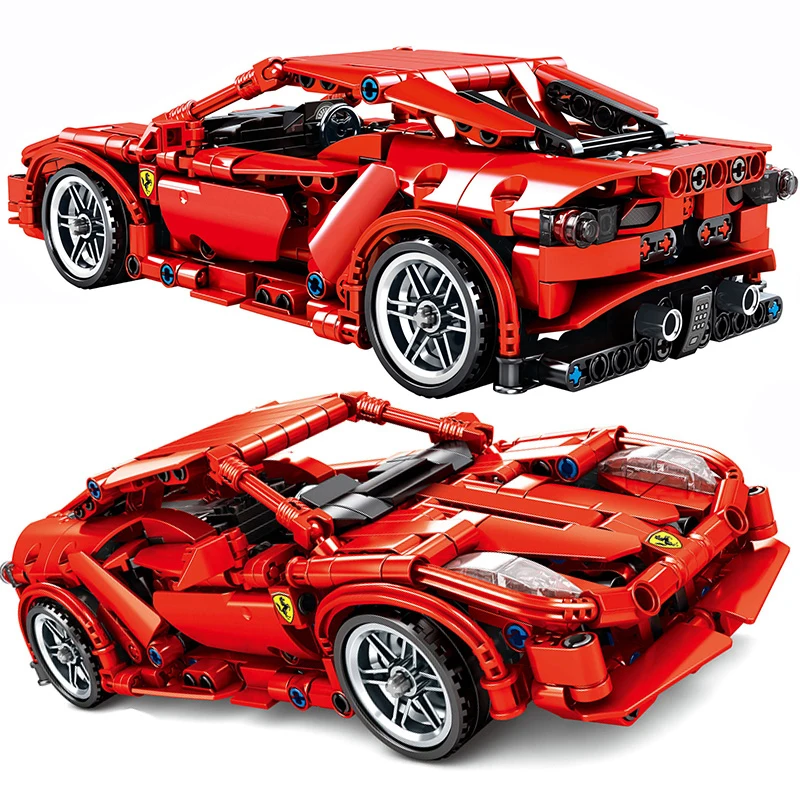 603 шт. Ferraried F1 гоночный автомобиль строительные блоки fit Technic гоночные автомобили суперкар Playmobil кирпичи дети мальчики игрушки подарки