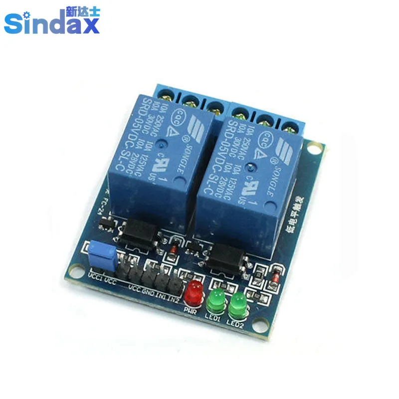 Sindax изолированный оптопара низкого уровня релейный модуль 5 в 2 канала для TTL ARM