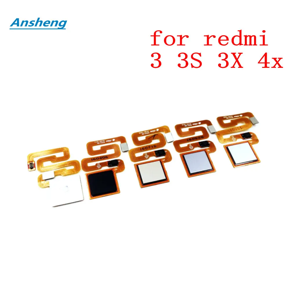 

ansheng Fingerprint sensor Scanner Home Button Return Key Flex Cable For Xiaomi redmi 3 3s 3x 4x Cell Phone