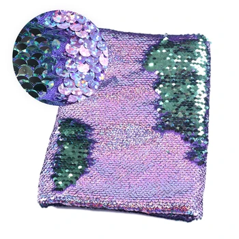 

David accessories 50*130cm Laser Reversible Fish Scale Sequin Fabric DIY Handmade Sewing Dress Patchwork Bedding Textile,c5908