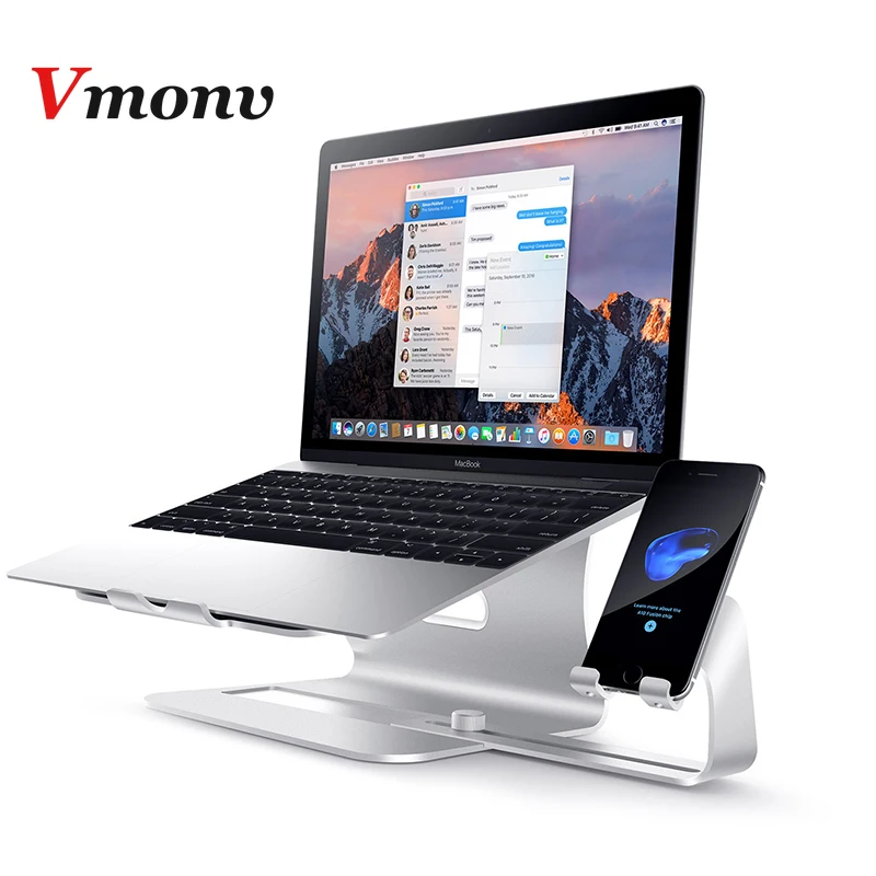 Алюминиевый сплав Многофункциональный ноутбук охлаждающая подставка держатель для Macbook lenovo ASUS hp 11-17 дюймов ноутбук компьютер и телефон стенд