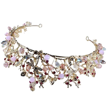 

Baroque Style Upscale Bridal Jewelry Boutique Crown Headdress Handmade Crystal