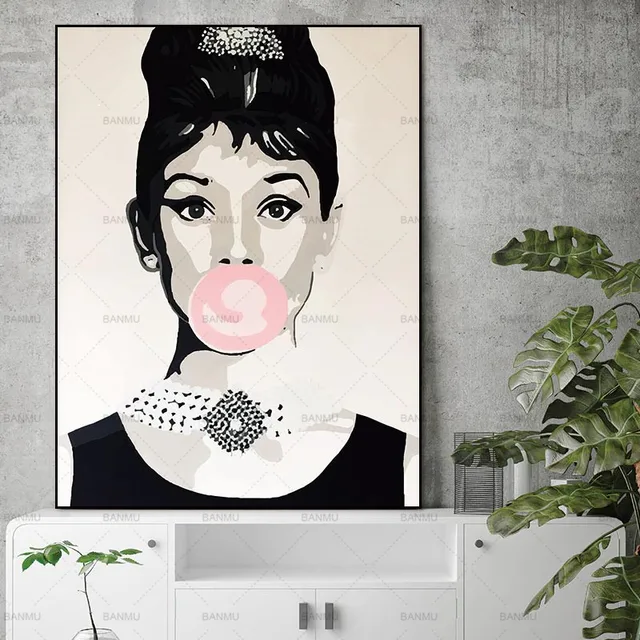Canvas Painting Wall Art Pictures Home Prints Audrey ...