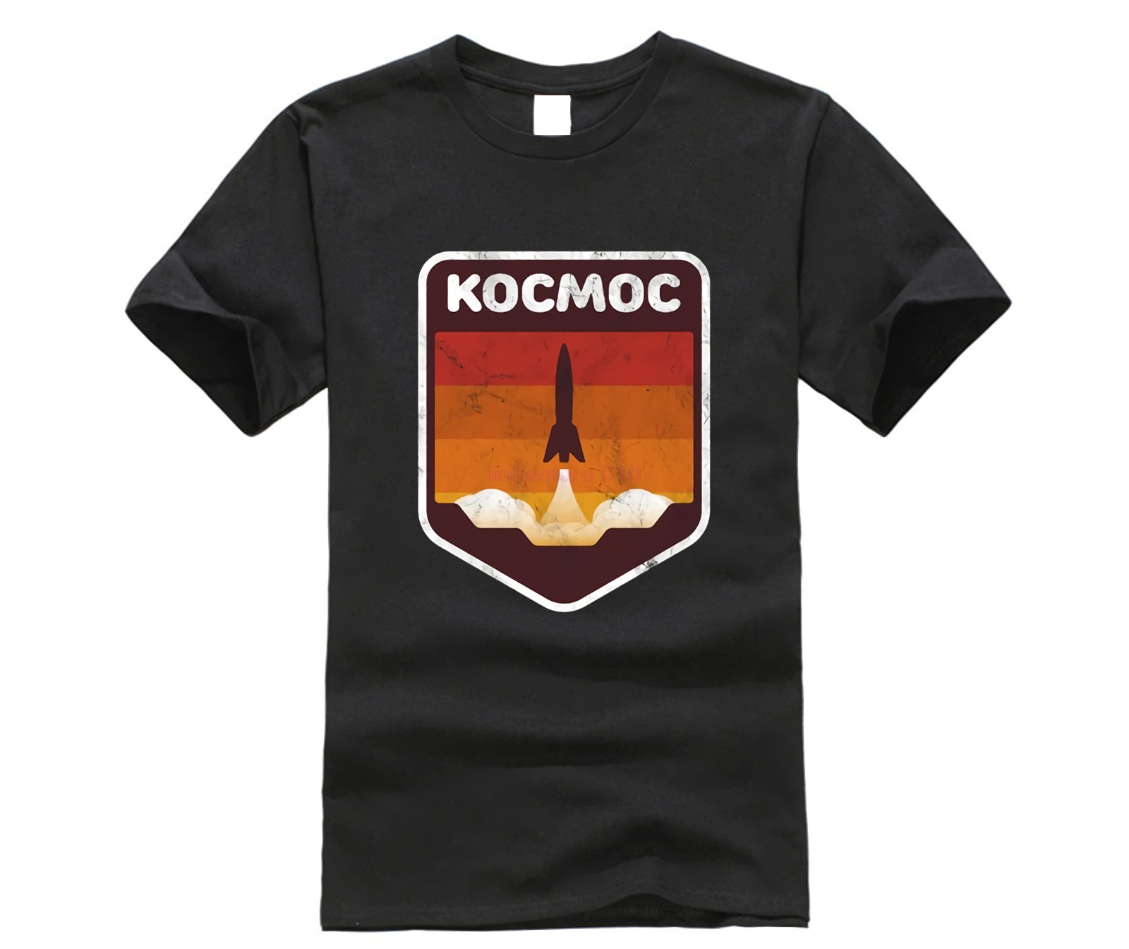 GILDAN 2019 CCCP Мужская рубашка русский язык космическая ракета Значок Футболка |