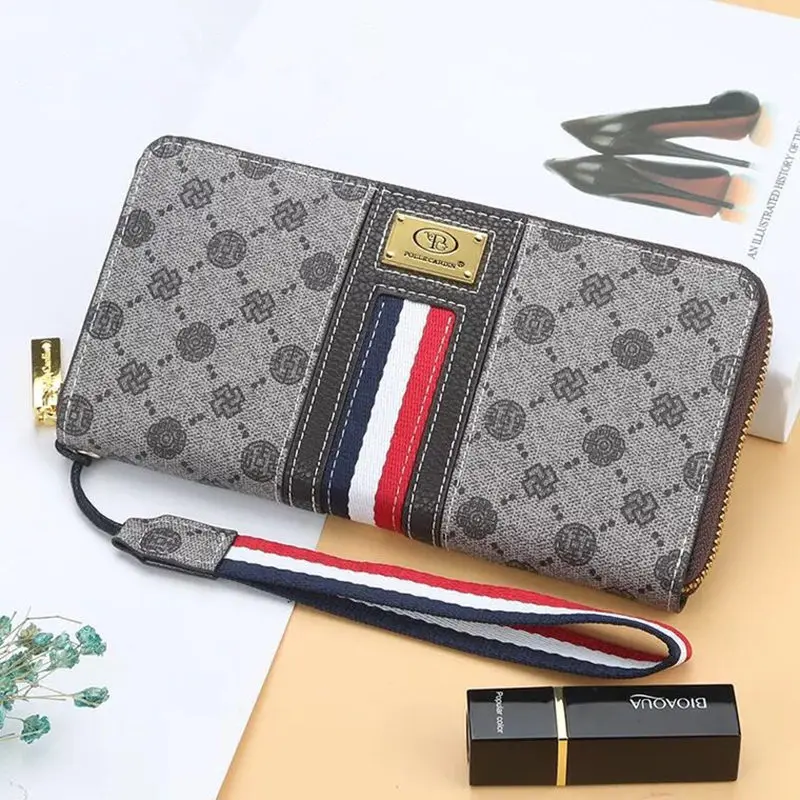 

2019 New Vintage Long Zipper Leather Hot Lady Wallet Female Women Purse Luxury Famous Brand Money Bag Phone Walet Vallet