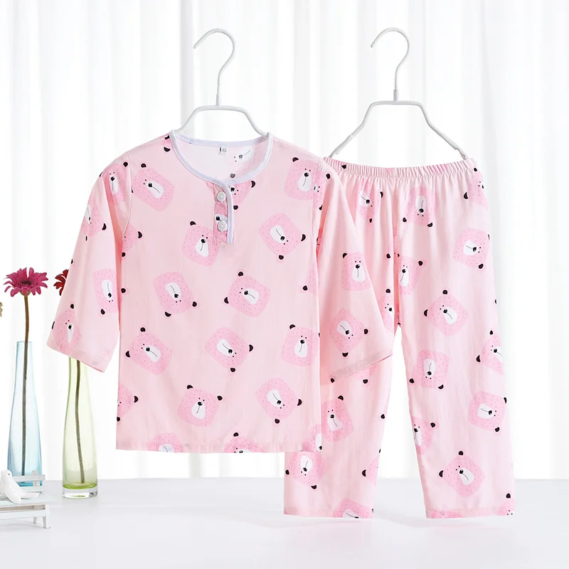 Pijama infantil, детские пижамы для девочек, детские пижамы, пижамы для мальчиков, Детская Хлопковая одежда для сна с единорогом для детей 2, 3, 4, 5, 6, 9, 12 лет - Цвет: 8