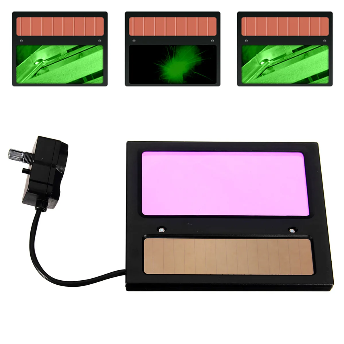 

FORGELO 4 Arc Sensor Welding Helmet Lens Solar Auto Darkening for TIG-Welder Cap/Mask Filter Lens 9.1cm x 4.2cm PP Solar Cells