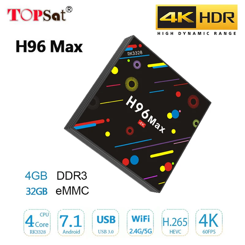 

Andrid 7.1 tv box H96 max H2 RK3328 Quad-Core 64bit 4GB/32GB DDR WiFi 2.4G/5G Bluetooth media player Support Multi-language