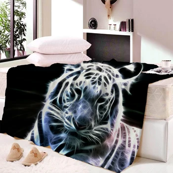

Striped Tiger Leopard Plush Blanket Super Comfortable Fabric Thin Blanket Spring and Autumn Shawl Beach Towel Blanket Bed Towel