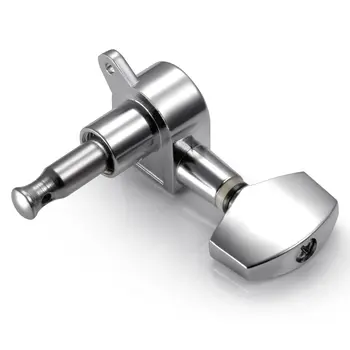 

New 6 Pieces Silver Acoustic Guitar Machine Heads Knobs Guitar String Tuning Peg Tuner(3 for Left + 3 for Right)