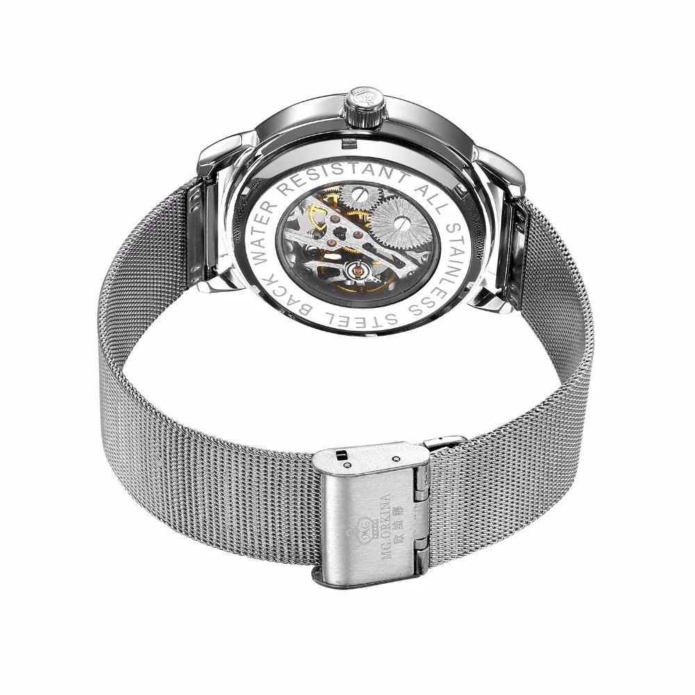 Модные повседневные мужские наручные часы с гравировкой, Роскошные Механические Прозрачные часы с скелетом от ведущего бренда