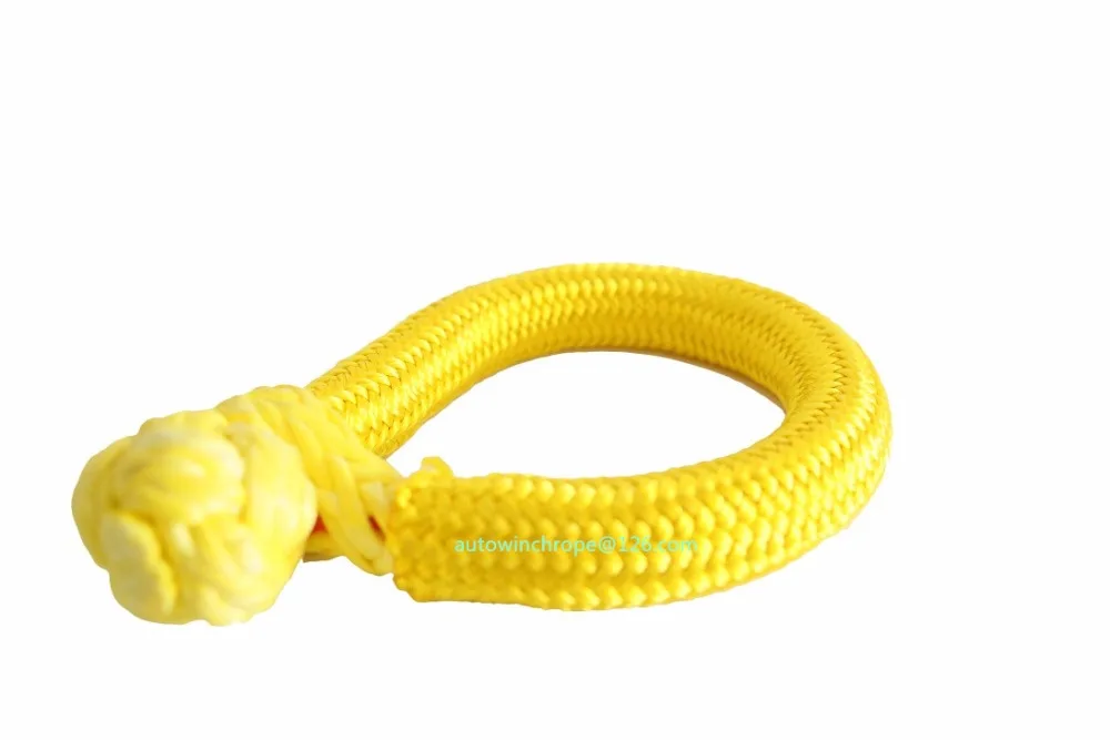 

Free Shipping 12mm*80mm Yellow Soft Shackles,Synthetic Shackle,ATV Winch Shackle,Winch Rope Shackle