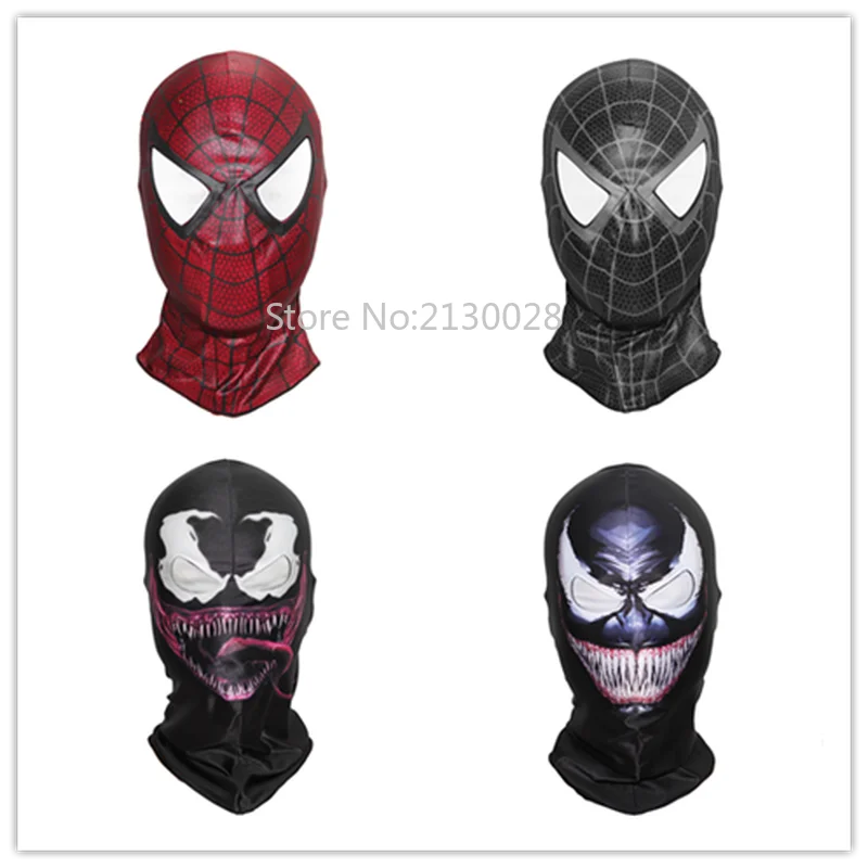 5 шт./лот, маски супергероев на Хэллоуин, Человек-паук, яд, маски для взрослых, линзы яда Человека-паука, косплей, маска Дэдпула, костюмы