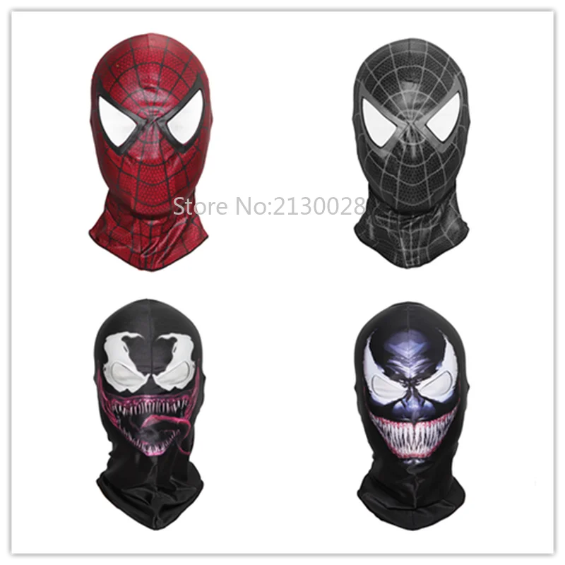 

5pcs/lot Halloween Superhero Spiderman Venom Masks Adult Spider-man Venom Lenses Cosplay Deadpool Mask Costumes