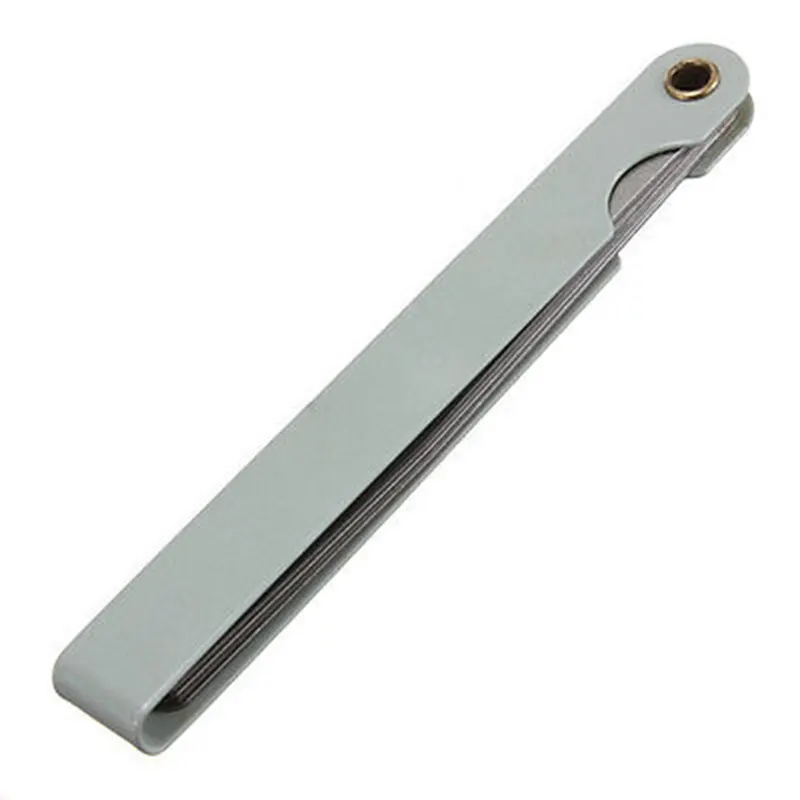 Hot 17 Blade Metric Feeler Gauge 0.02-1.00mm Gap Filler Thickness Measurement Tool
