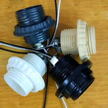 E27 патроны пластиковые винт рот полный зуб держатель лампы с проводом 600 мм крышка лампы аксессуары для освещения сердечник из чистой меди