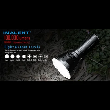 

IMALENT MS18 LED Flashlight CREE XHP70 100000 LM Rechargeable Flashlight with Battery + OLED Display Intelligent Charging