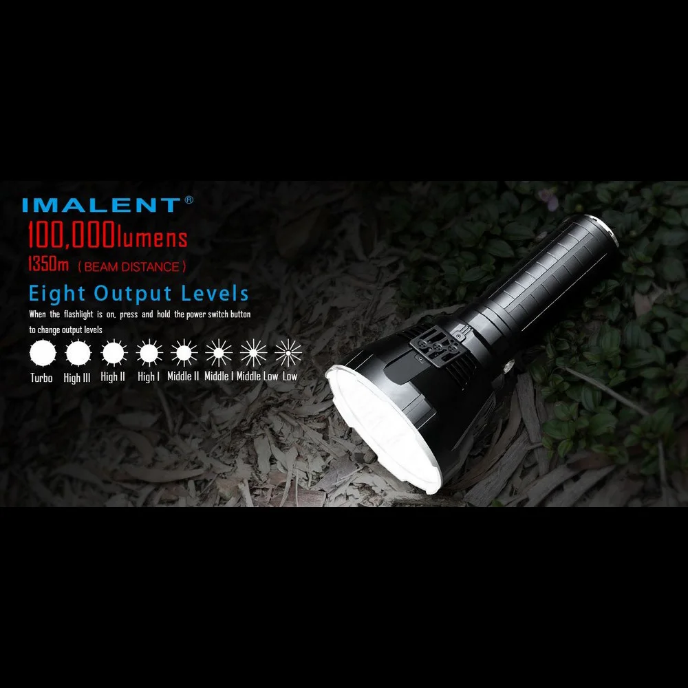 

IMALENT MS18 Powerful LED Flashlight Rechargeable 100000 Lumens 1350M High Brightness LED Torch Flashlight Waterproof