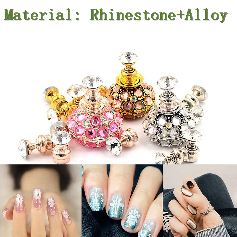Crystal Alloy False Nail Tip DIY Manicure Tool Nail Holder Base +5 Nail Tips Holders Practice Training Display Stand Acrylic 1PC