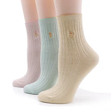 2 пары, милые женские носки с героями мультфильмов, вертикальные хлопчатобумажные носки в полоску, повседневные короткие носки с вышивкой животных для девушек