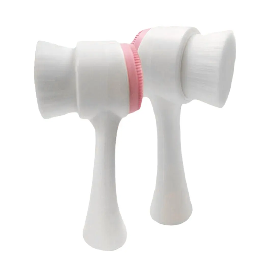 Double Sides Multifunctional Silicone Facial Cleansing Brush Portable Size 3D Face Cleaning Massage Tool Facial Vibration Brush
