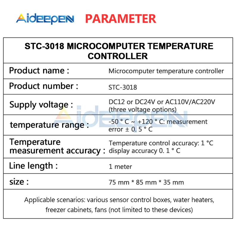 STC-3008 3018 3028 двойной цифровой регулятор температуры гигрометр C/F термостат два релейных выхода AC 110V 220V DC 12V 24V 10A