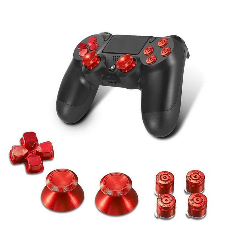 Металлический аналоговый джойстик ручки крышка D pad кнопка пули для Playstation Dualshock 4