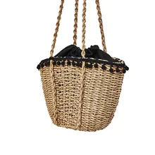 Yesello Tissé Sac De Plage pour L’été Grande De Paille À La Main Fourre-Tout Femmes Voyage Sacs À Main Shopping Sacs À Main