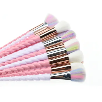 

KESMALL New Style 10PCS/SET a Unicorn Makeup Brush Set Spiral Handle Cone Beauty Make-up Tools CL0106