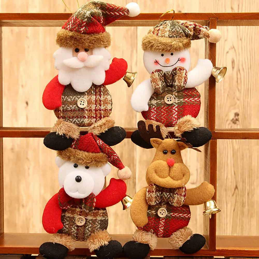 

Merry Christmas Ornaments Gift Santa Claus Snowman Reindeer Toy Doll Tree Hanging Christmas Decorations For Home#15