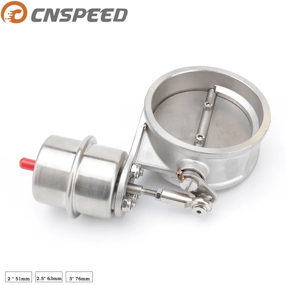 

CNSPEED 2.5''63mm 3''76mm Stainless Steel Exhaust Control Valve Set Vacuum Actuator CLOSED Style 63mm Pipe Pressure -3PSI