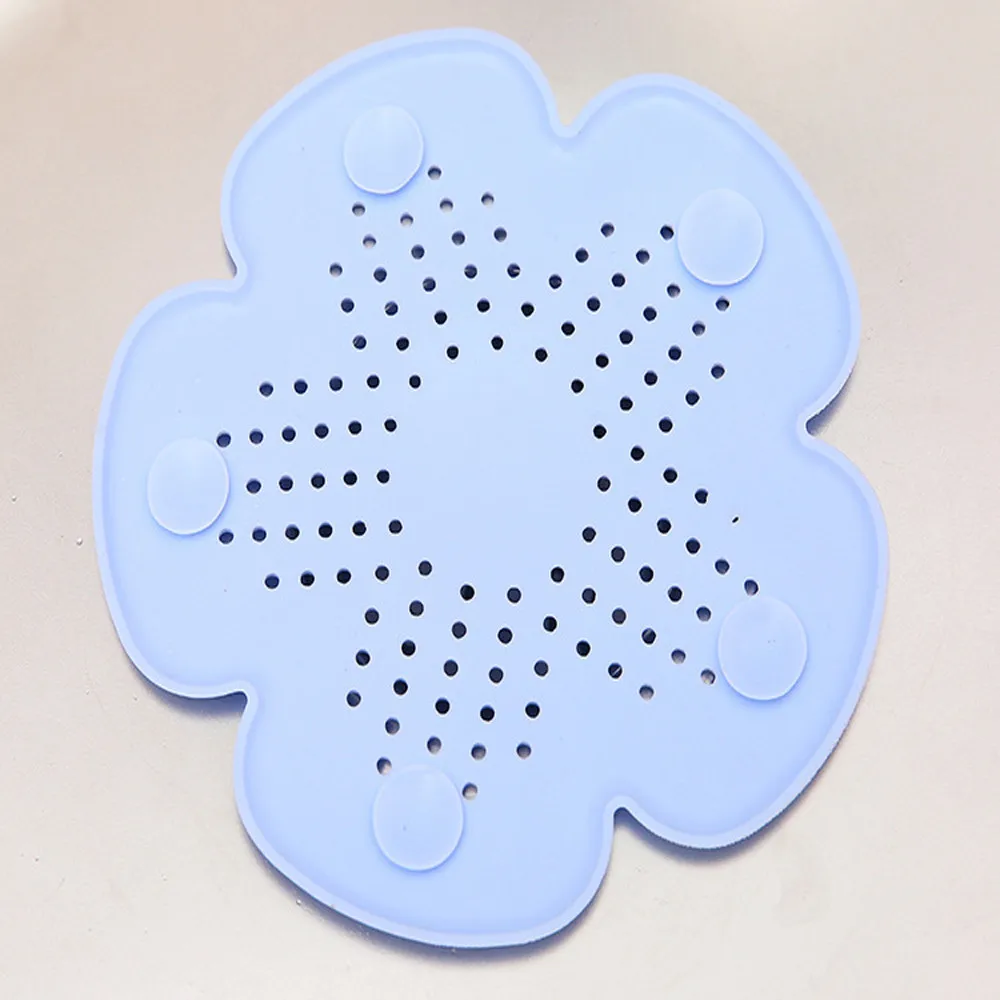 ISHOWTIENDA High Quality Kitchen Bathroom Anti Clogging Silicone Drain Sink Sewer Debris Filter Net PK