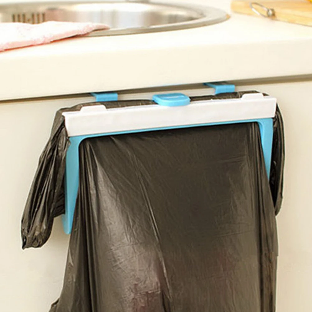 1PC Foldable Plastic Garbage Bag Rack Portable Hanging Trash Rubbish