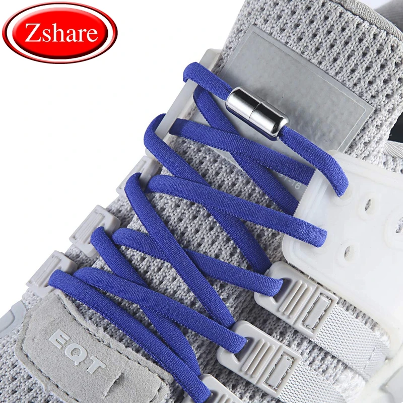 1 Pair New Elastic Shoelaces Round Locking Kids Adult No Tie shoe laces High Quality Quick Leisure Sneakers Lazy Shoe lace