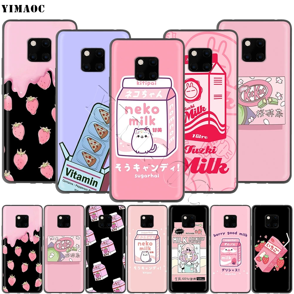 YIMAOC Kawaii японская клубника молоко силиконовый чехол для Huawei Honor 6a 7a 7c 7x8 9 10 Lite Pro Y6