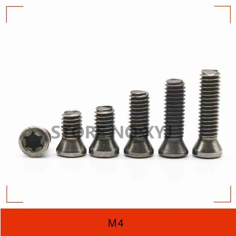 

50pcs Screws M4x8 M4x9 M4x16 M4x10 M4*14 Silver Insert Torx Screw Replaces Carbide Inserts CNC Accessories Lathe Tool