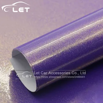 

152cm*30cm Purple golden sand pearl car wrap vinyl film car wrap sheet roll car sticker decal