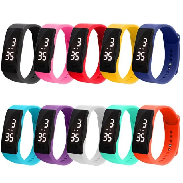 Fashion Womens Mens Rubber LED Watch Date Sports Bracelet Digital Wrist Watch Br Fashion Womens Mens Rubber LED Watch Date Sports Bracelet Digital Wrist Watch Br