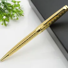 Высококачественная брендовая шариковая ручка из нержавеющей стали с золотым платиновым пером для офиса
