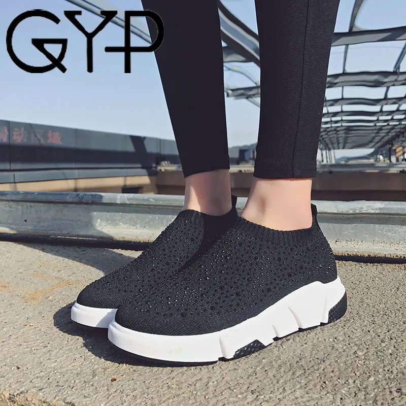 GYP 2018 Bling Sock Sports Shoes Sneakers Female Crystal Sparkle Outdoor Running Shoes Women Sparkle Mesh Ladies Footwear YC-292 GYP 2018 Bling Sock Sports Shoes Sneakers Female Crystal Sparkle Outdoor Running Shoes Women Sparkle Mesh Ladies Footwear YC-292